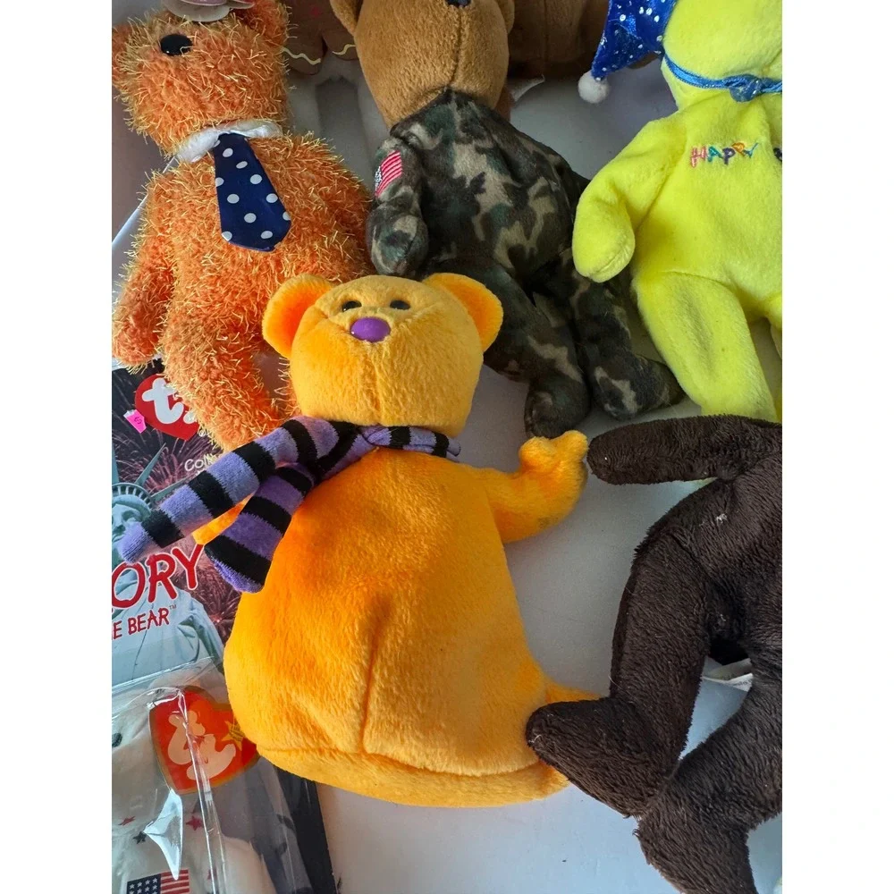Ty Vintage Beanie‎ Babies Lot 18 Total Bears Glory 10th Anniversary 9lbs Mixed
